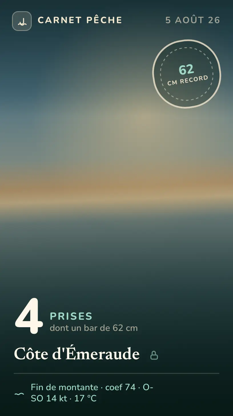 Carte de saison partageable, format story